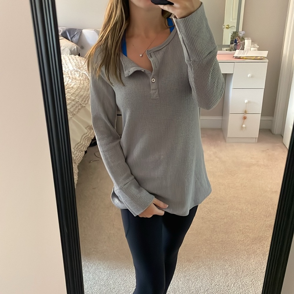 Grey Waffle Long Sleeve